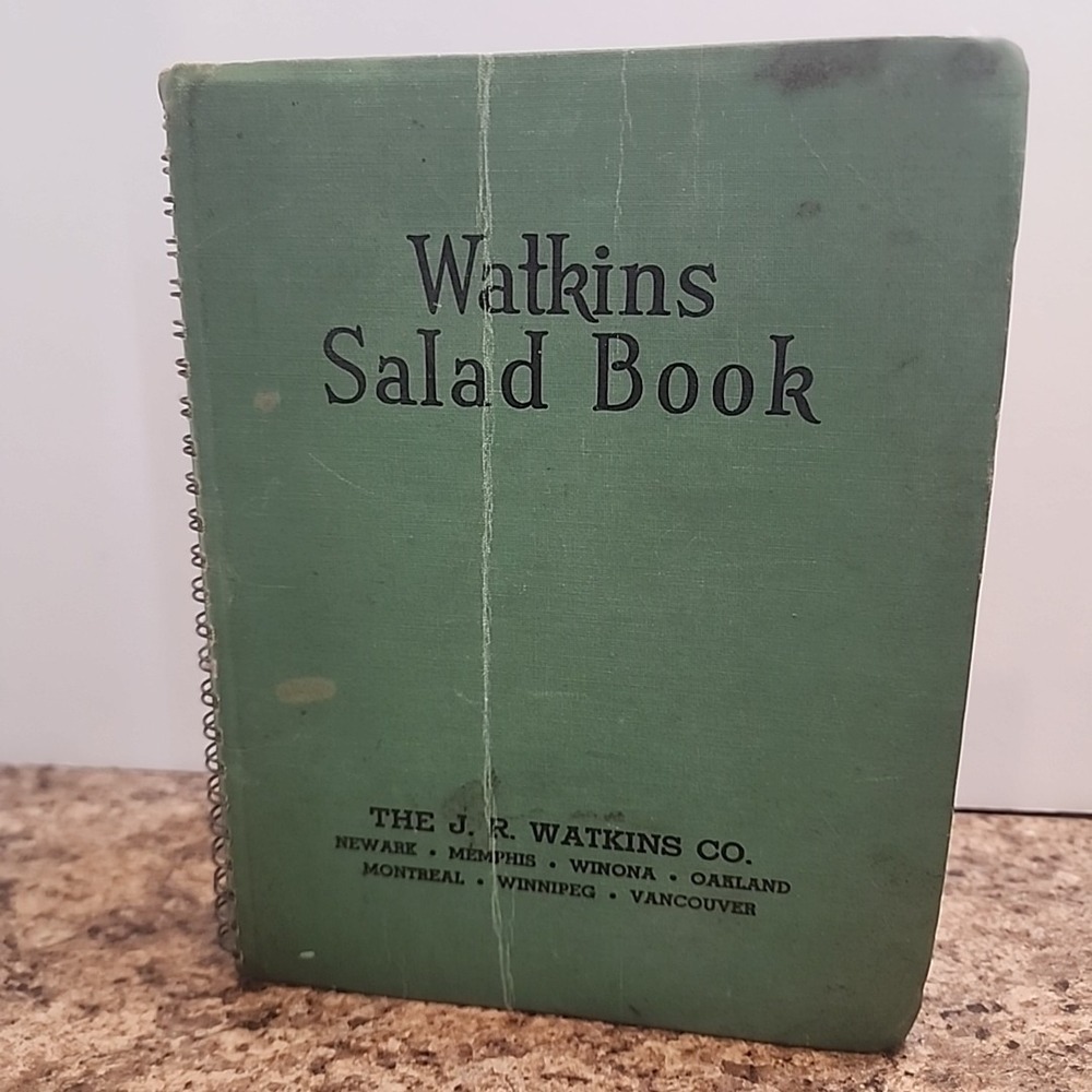 Vintage 1946 Watkins‎ Salad Book by Elaine Allen The J.R. Watkins Co Spiral